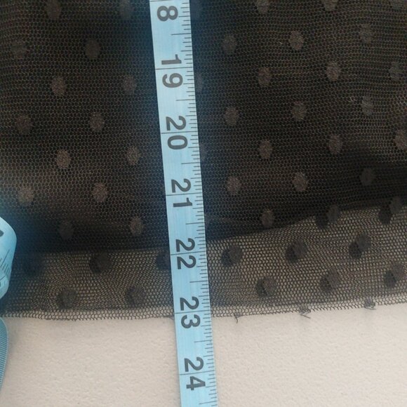 Milly Black Mesh Blouse Small Silk Blend Flutter Sleeve Romantic Date Night EUC - Picture 8 of 14